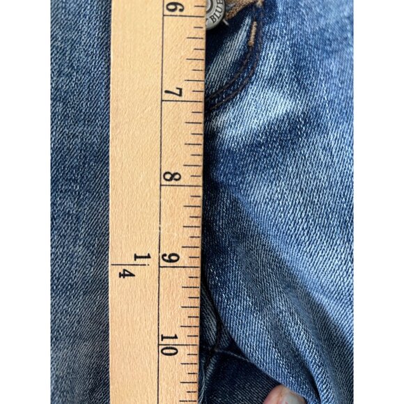 Judy Blue Womens Boyfriend Fit Distressed Button-Fly Jeans Size 13/31 Mid Wash - Picture 8 of 12